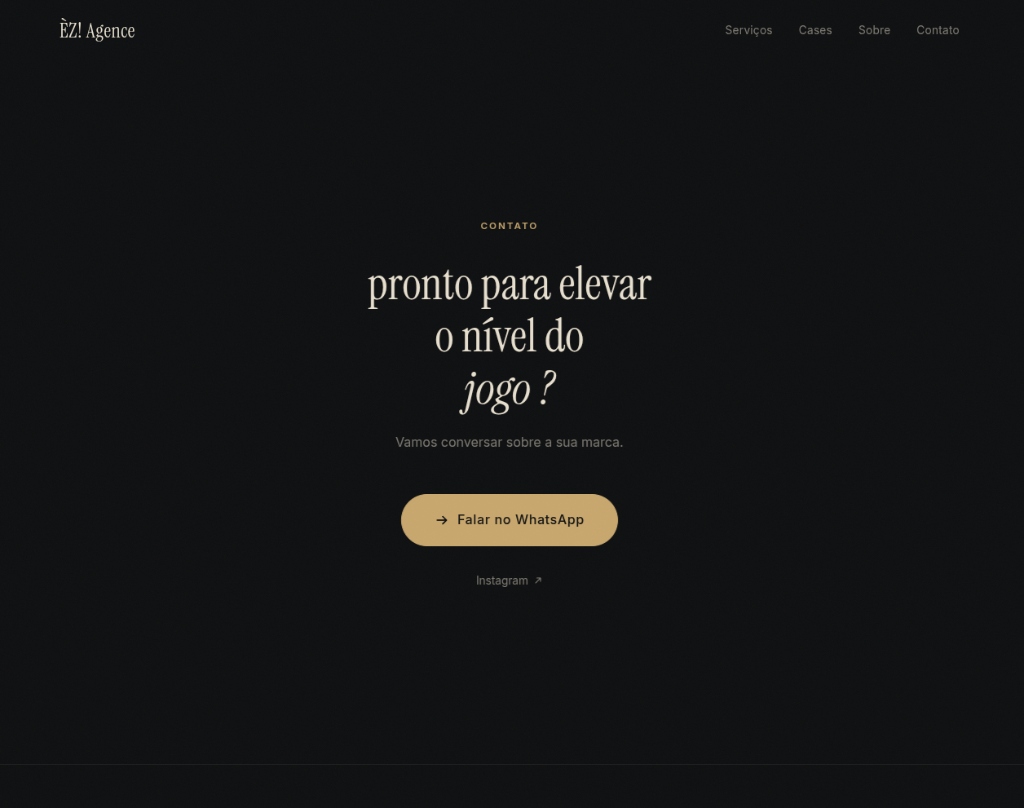 Site Ezagence — agência de marketing estratégico